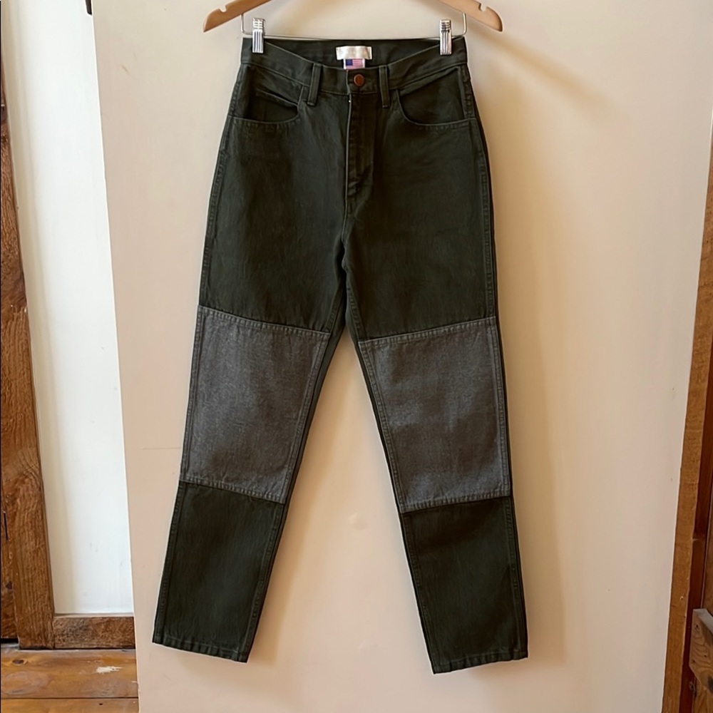 Carleen two tone jeans in sage